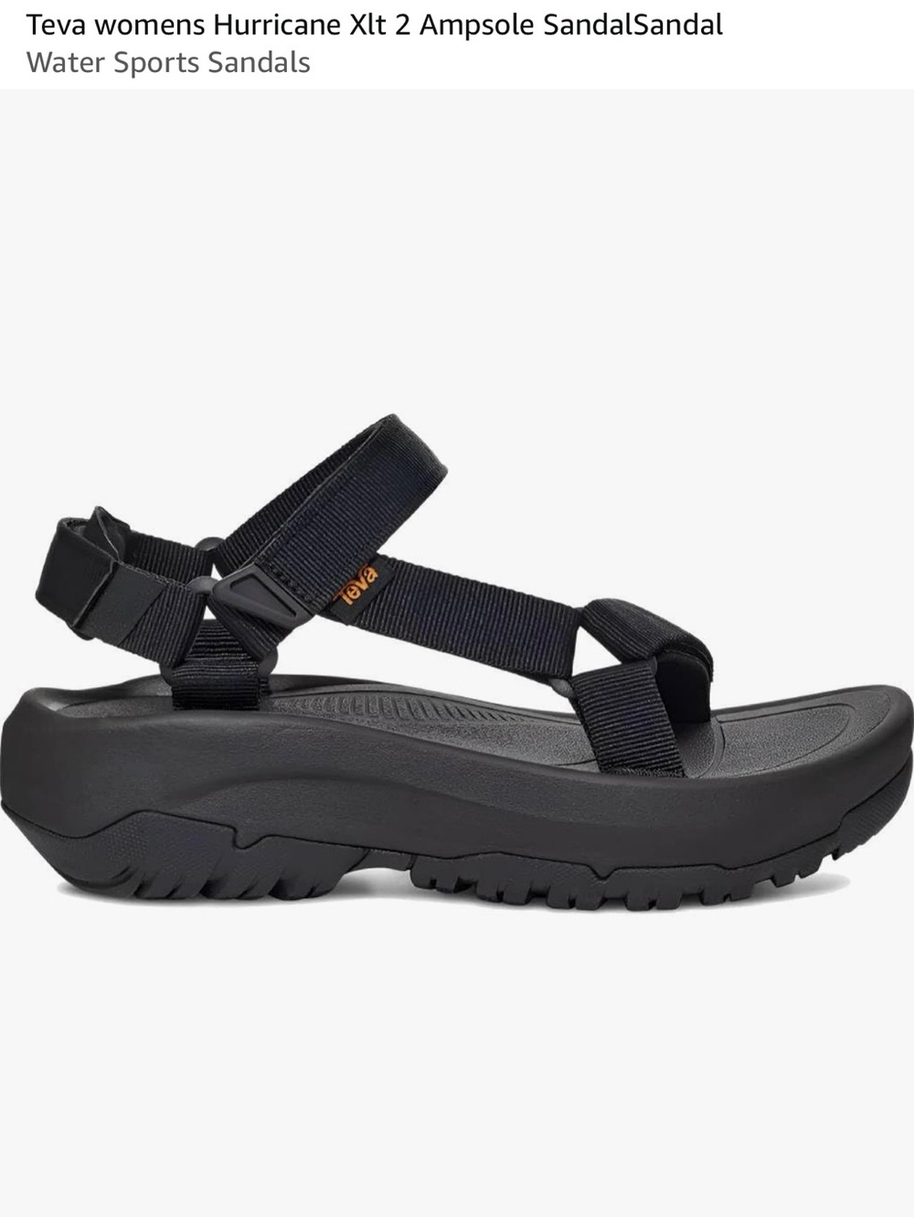 Teva Women's Black Hurricane XLT 2 ampsole Sport Sandal. Size 7